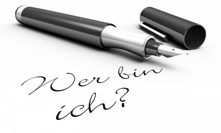 Who am I - pen conceptの写真素材
