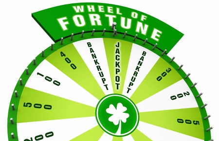 3D Wheel of Fortune - Green White 02の写真素材