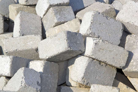 Brick pile of grayの写真素材