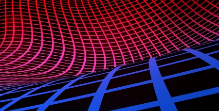 Grid background blue red on black 