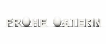 3D lettering - Happy Easter - Blank Silverの写真素材