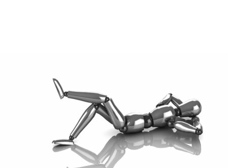 Silver mannequin - Lying 5の写真素材