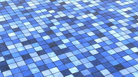 Background blue colorful floor tiles 02の写真素材