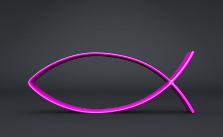 3D Pink on Greyの写真素材