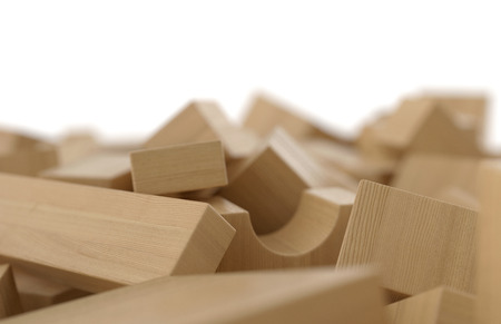 Building blocks of wood - Pile of mixed wild 4の写真素材