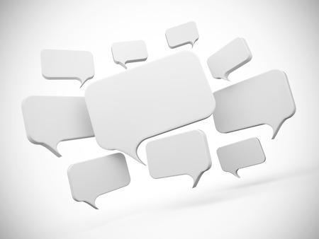Social network speech bubbles whiteの写真素材