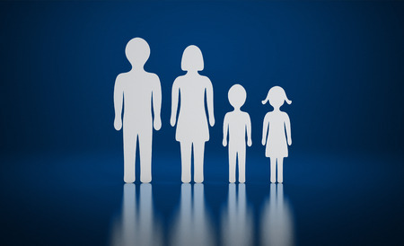 blue family conceptの写真素材