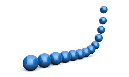 Chart Ball Concept blue 3の写真素材