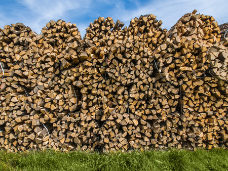 Stack of woodの写真素材