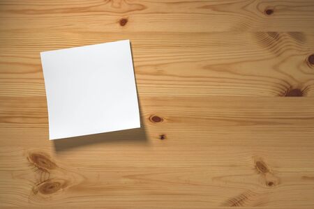 notepaper on wooden background 2の写真素材