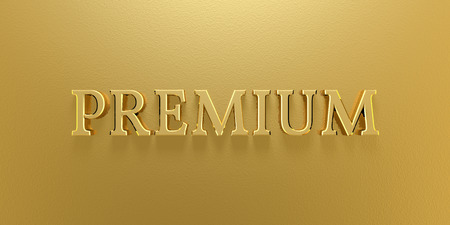 3D Illustration Premium Gold Text