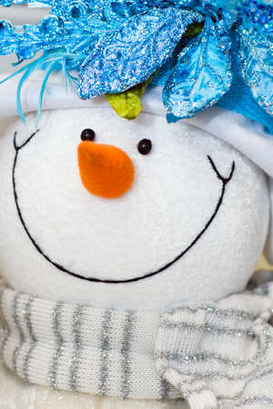Snow man. Background for the Christmas & New Year's card.の写真素材