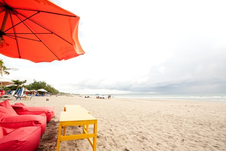 BALI- DECEMBER 27: Legian's beach. on Dec, 27, 2012 Bali, Indonesia. Legian is a suburban and beach...