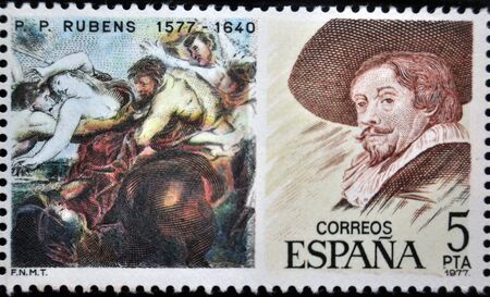 Rubens, postage stamp, Spain 1977のeditorial素材