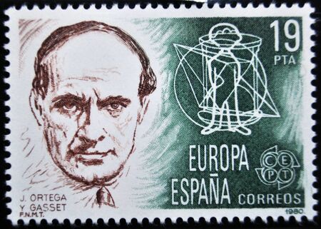 Jose Ortega y Gasset, postage stamp, Spain 1980