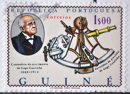 Guina , postcard stamp, 1969のeditorial素材