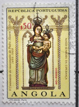 Portuguese Republic, Angola, postage stampのeditorial素材