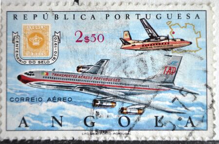 postage stamp, Portuguese Republic, Angolaのeditorial素材