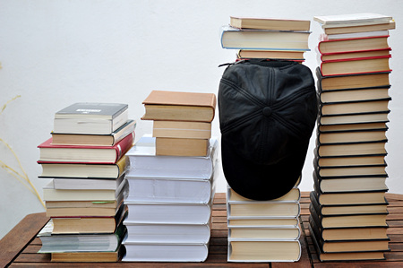 piles of  booksの写真素材