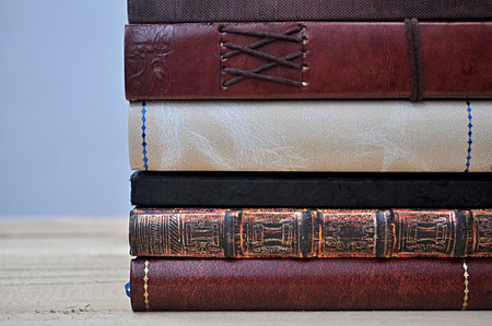 old piled books