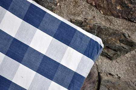 fabric on wall stoneの写真素材