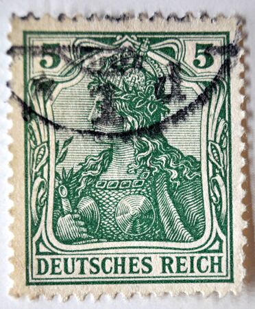 postage stamp, German Empire,のeditorial素材