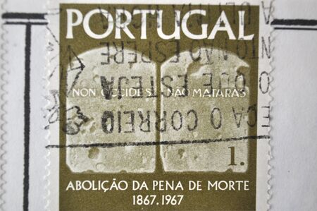 postage stamp, Portugal, 1967 Death penalty abolishment centuryのeditorial素材