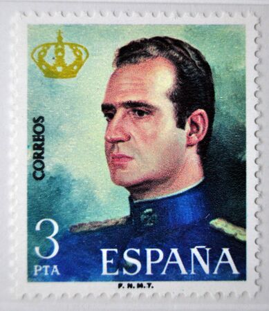 Juan Carlos I King of Spain, postage stamp, 3 pts