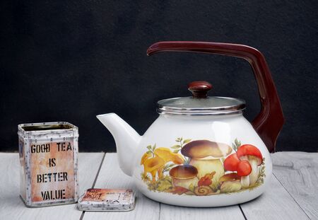 Water heater for tea and tea potの写真素材