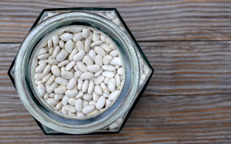 glass jar with beans