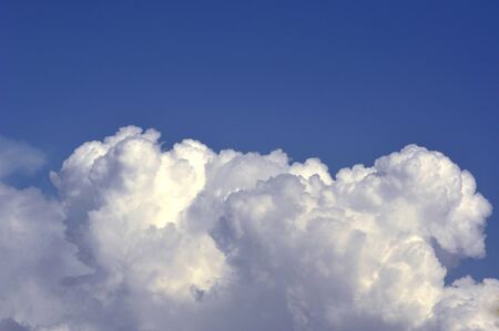 White clouds and blue sky