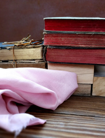 old books at atticの写真素材