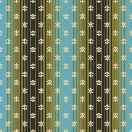 Foulard tie pattern on ombre stripe, seamless, victorian motives, greek urn motives.のイラスト素材