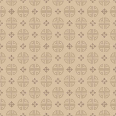 Asian two tone foulard seamless repeat designのイラスト素材