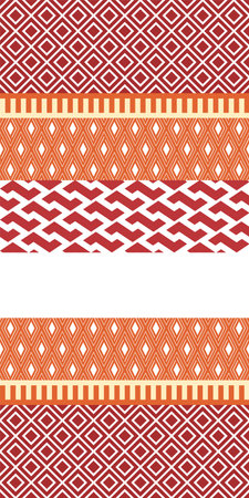 Interlocking geometric horizontal stripe ofのイラスト素材