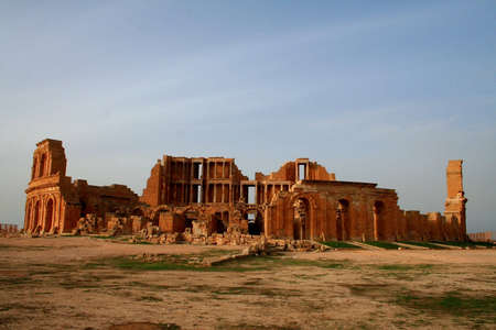 Ancient theatre of Sabratha, Libya, at late afternoonの写真素材