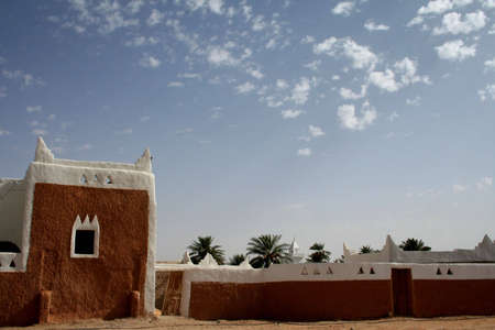 building of unesco protected ancient berber city of ghadames - libyaの写真素材