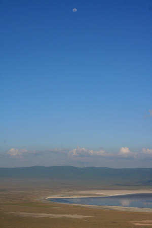 view at ngorongoro crater in tanzania, africaの写真素材
