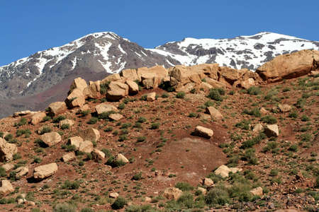  A view from the High Atlas, Road Tizi-n-Tichka between Marrakech and Ouarzazate (Morocco) の写真素材