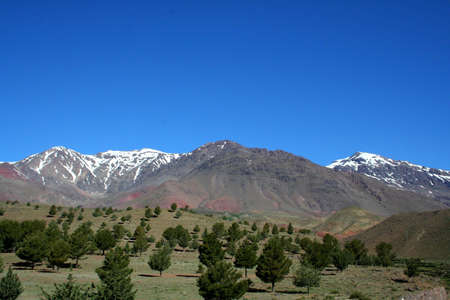  A view from the High Atlas, Road Tizi-n-Tichka between Marrakech and Ouarzazate (Morocco) の写真素材