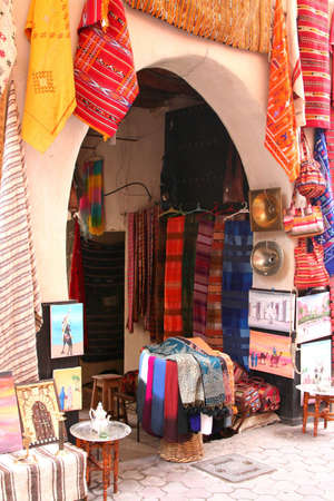 typical scenery of streets of marrakechの写真素材