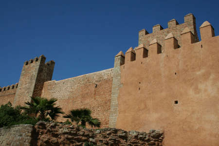 Old medina walls in Rabat, Moroccoの写真素材