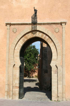Old medina walls in Rabat, Moroccoの写真素材