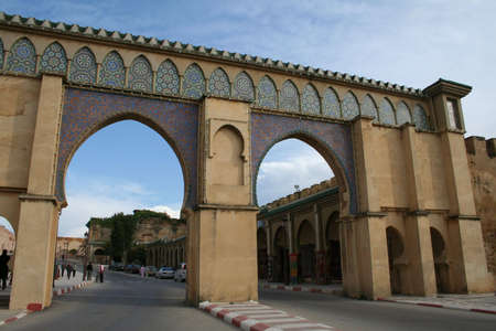 Scenery at historic city of meknes, moroccoの写真素材
