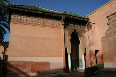 PART OF CITY WALL MARRAKECH MOROCCOの写真素材