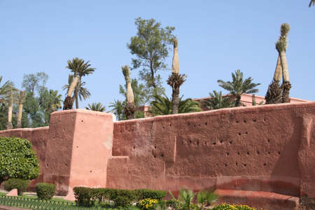 PART OF CITY WALL MARRAKECH MOROCCOの写真素材