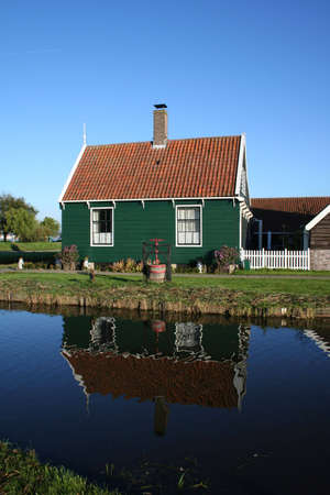 scenery at ZAANSE SCHANS in hollandの写真素材