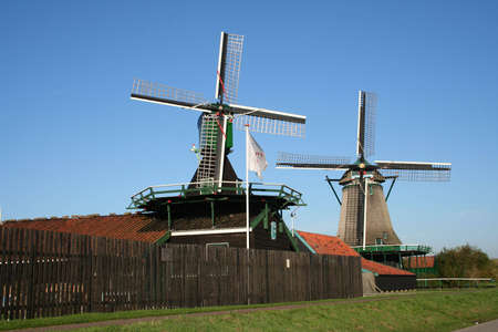 scenery at ZAANSE SCHANS in hollandの写真素材