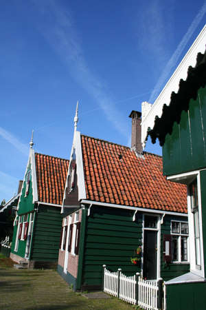 scenery at ZAANSE SCHANS in hollandの写真素材
