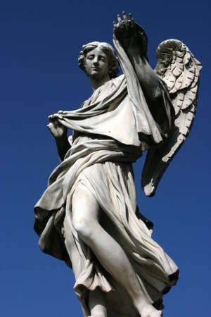 Rome - Angel at Saint Angelo Bridgeの写真素材